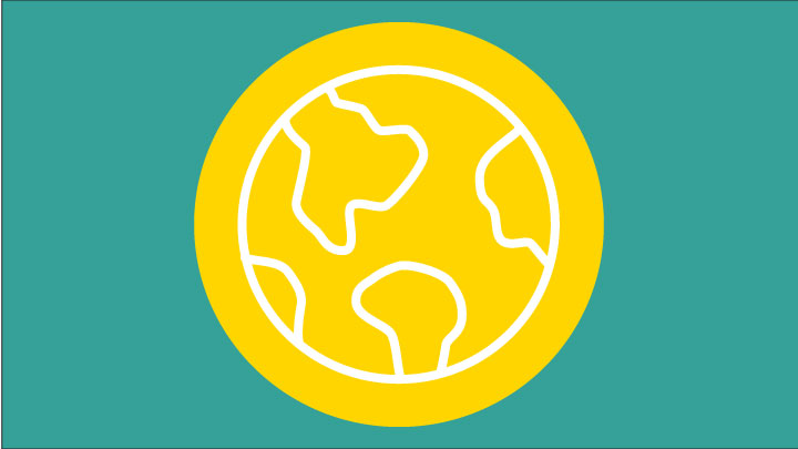 world map or globe on an green background.