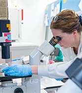 A student in the lab.