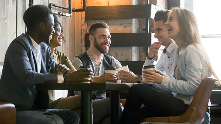 A group of students at a social event.